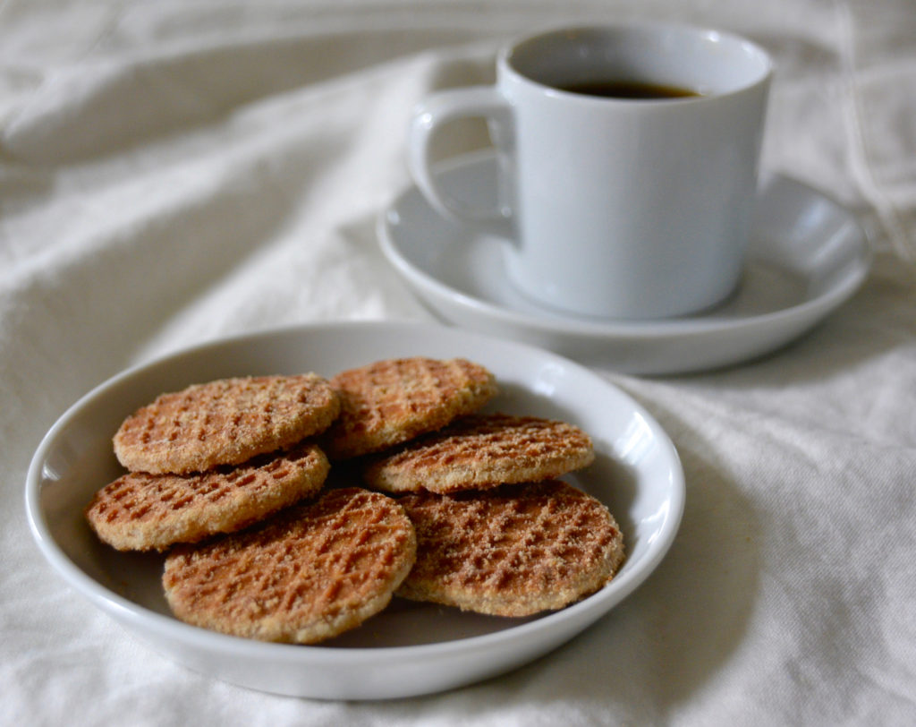 mini stroopwafels and coffee