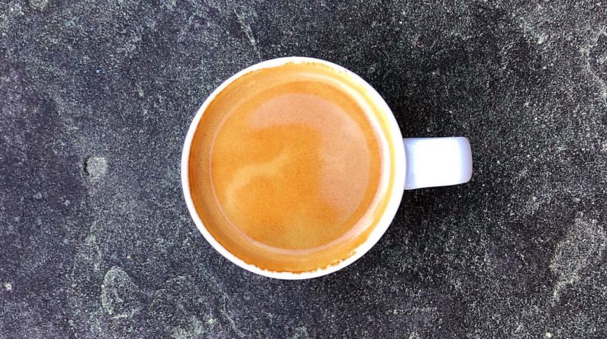 espresso shot on pavement