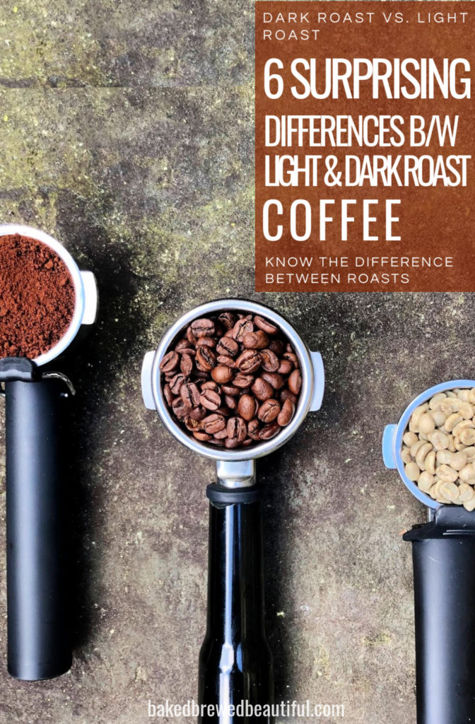 Differences between light and dark roast coffee