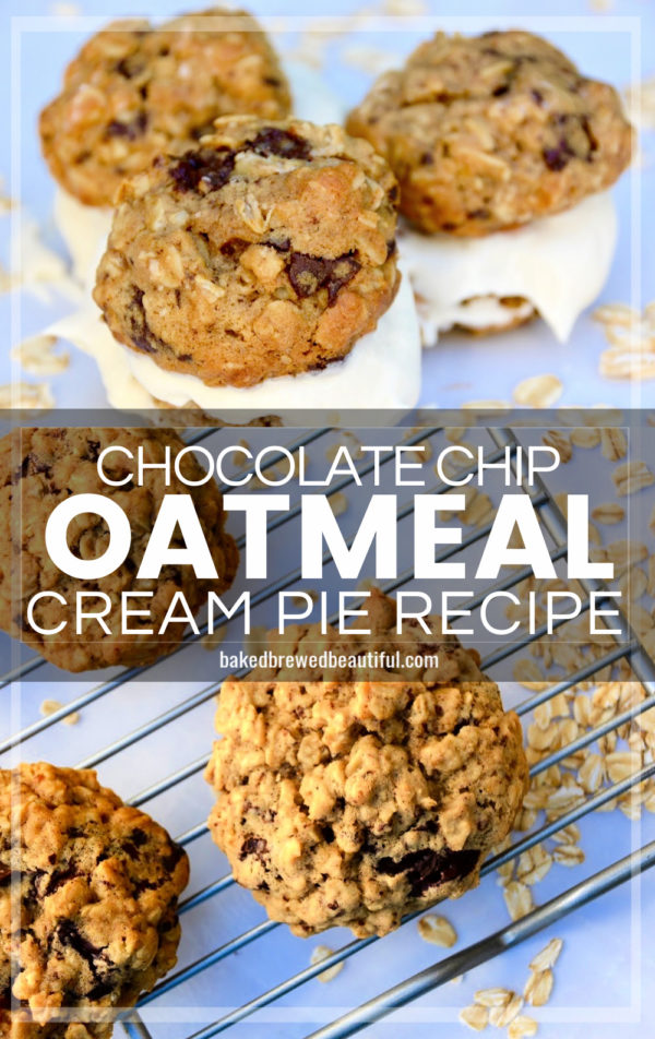 The Best Chocolate Chip Oatmeal Cookie Cream Pies (Mini Pies Recipe ...